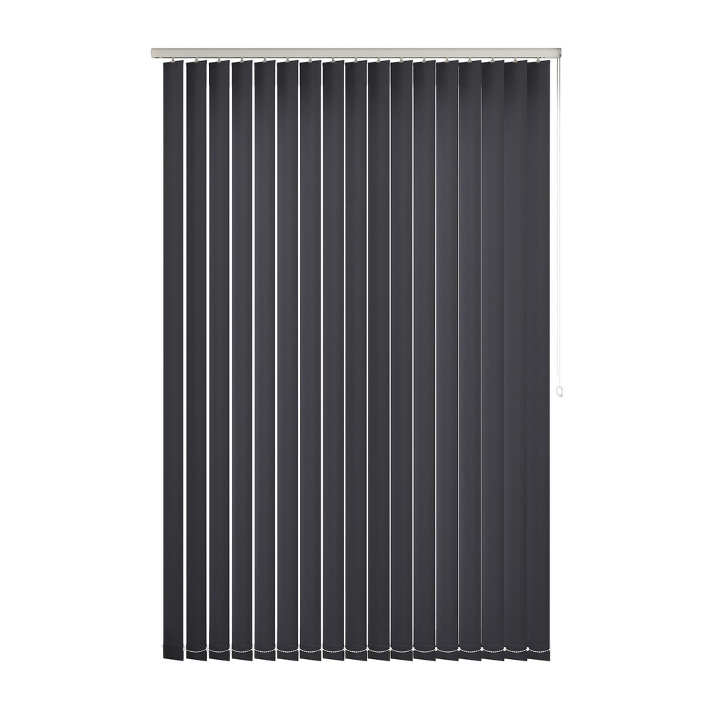 Noir: The Fabric Box Vertical Blinds Bella Noir