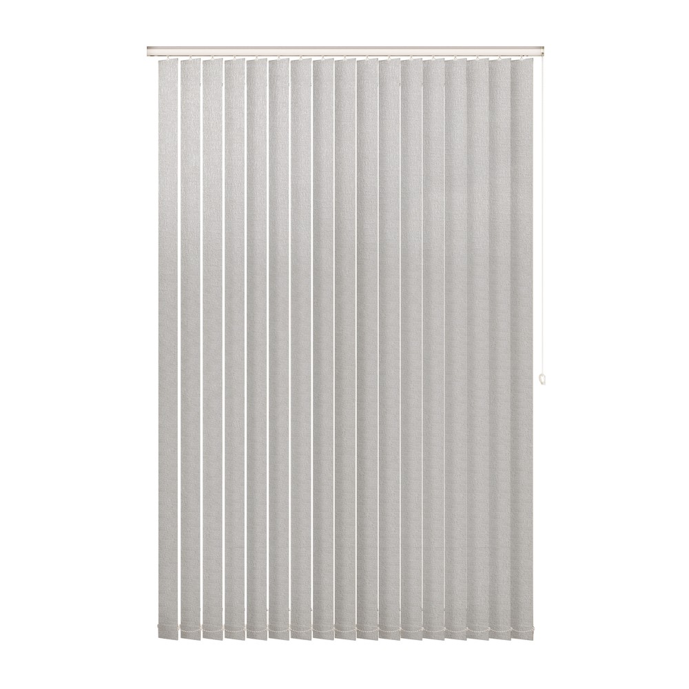 Oyster: The Fabric Box Vertical Blinds Glimpse Oyster