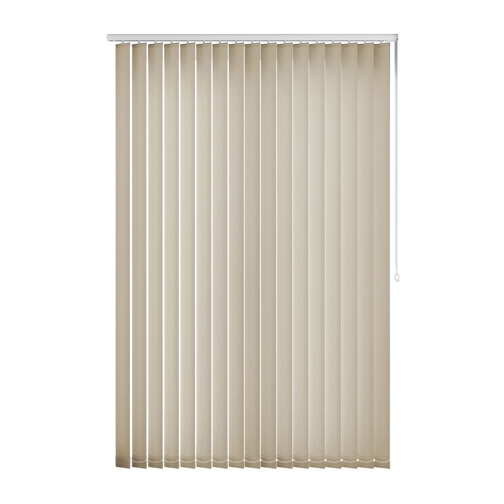 Beige: The Fabric Box Vertical Blinds Splash Beige