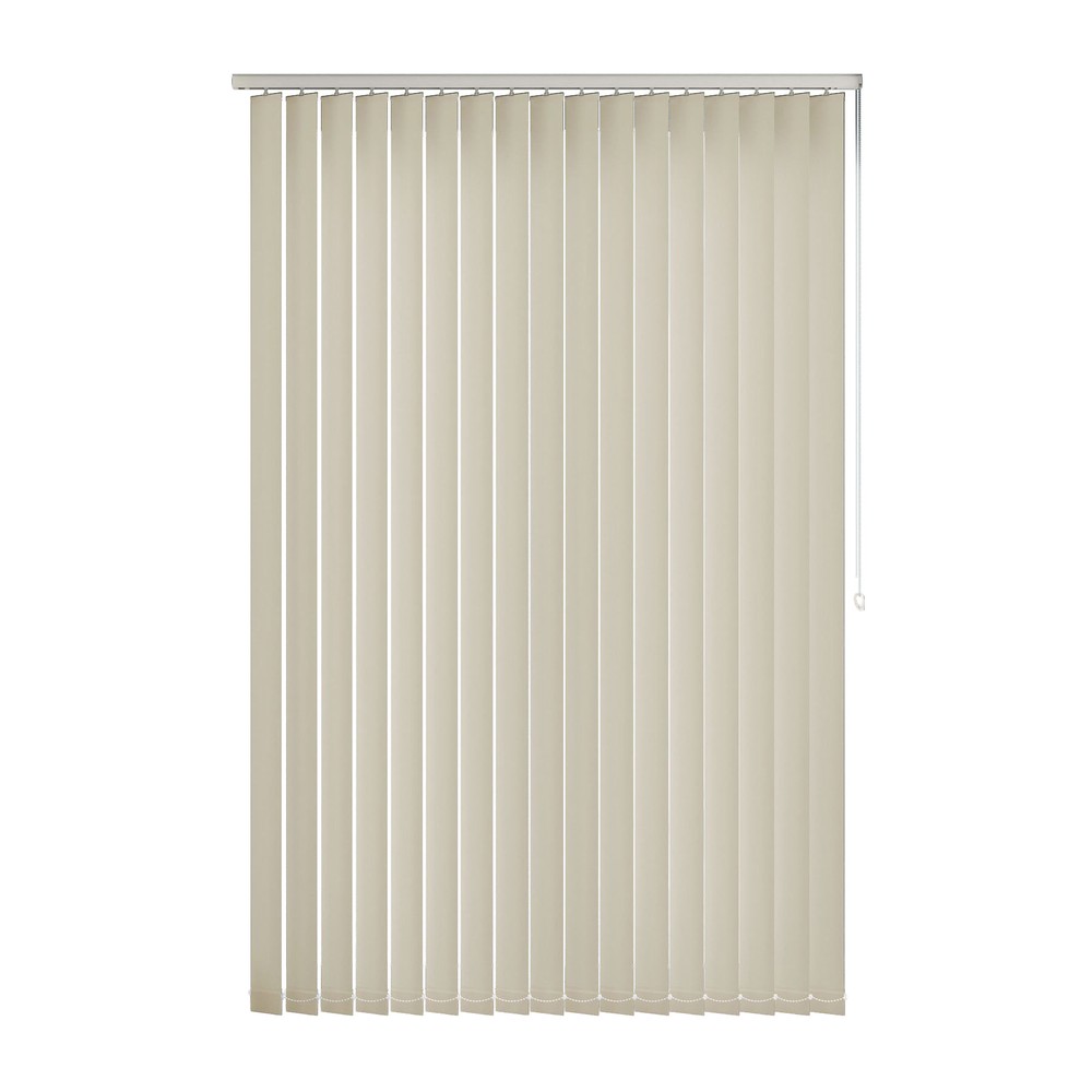 Butter: The Fabric Box Vertical Blinds Bella Butter
