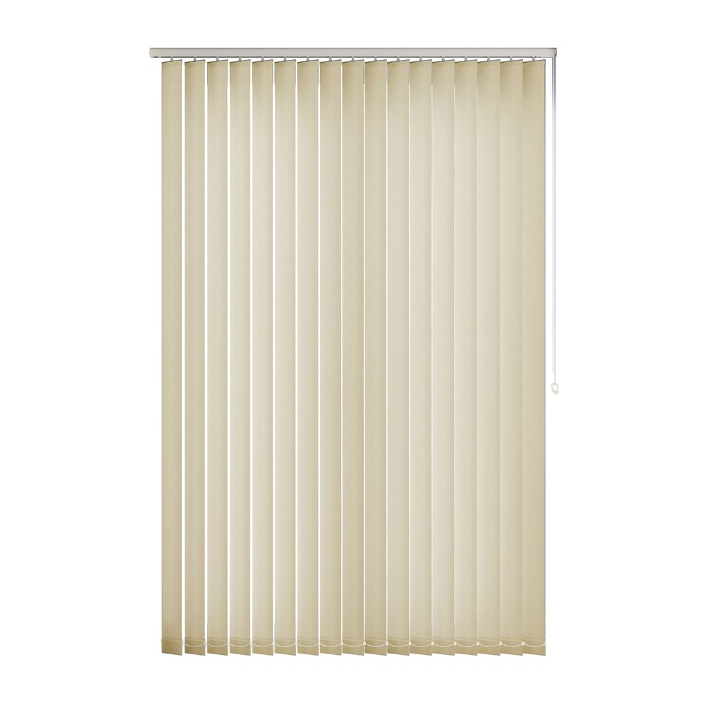 Butter: The Fabric Box Vertical Blinds Splash Butter