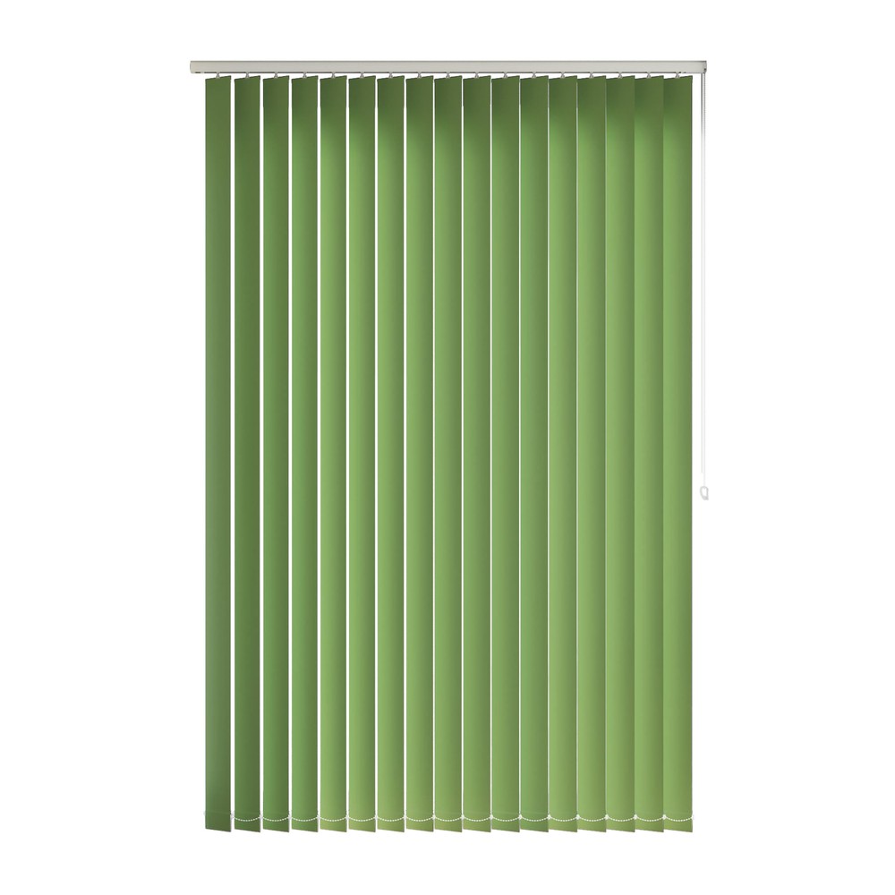 Verde: The Fabric Box Vertical Blinds Arona Verde