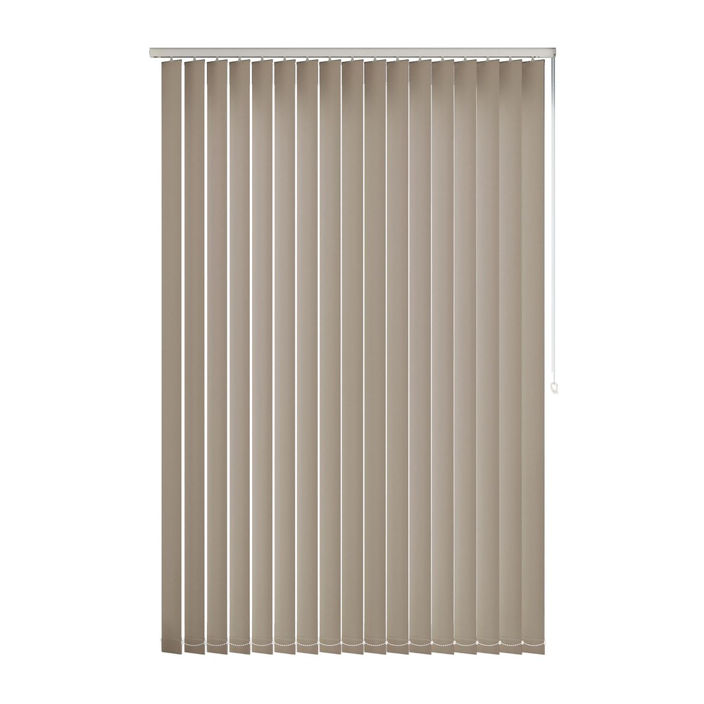 Hessian: The Fabric Box Vertical Blinds Bella Hessian
