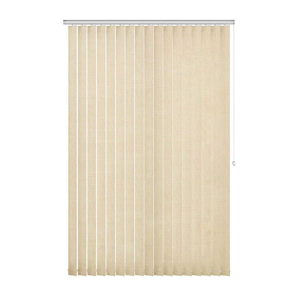 Honey: The Fabric Box Vertical Blinds Hayworth Honey
