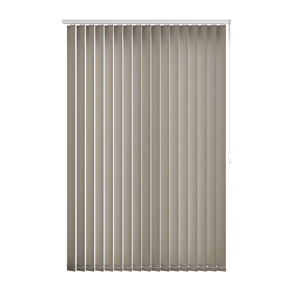 Taupe: The Fabric Box Vertical Blinds Splash Taupe