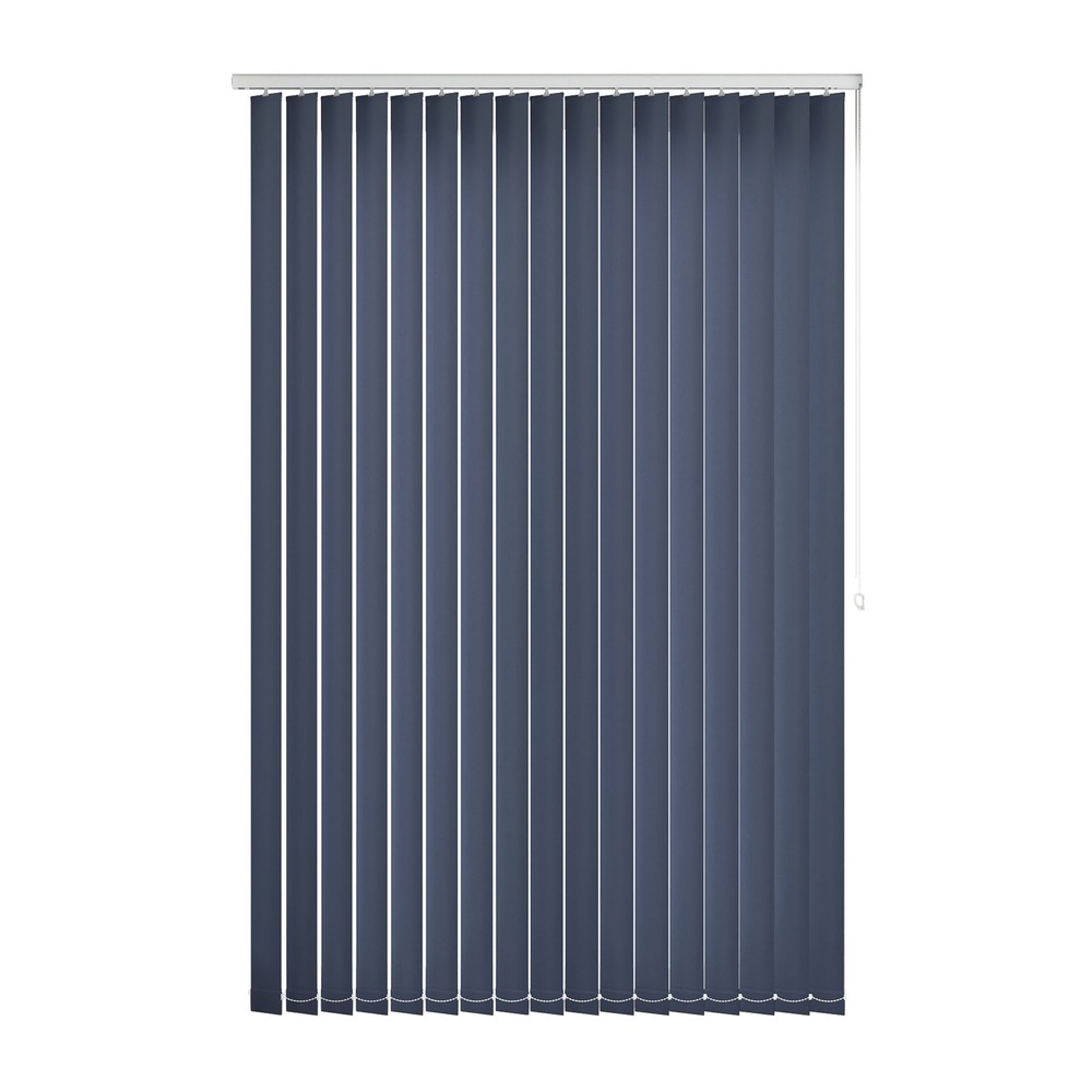 Midnight: The Fabric Box Vertical Blinds Bella Midnight