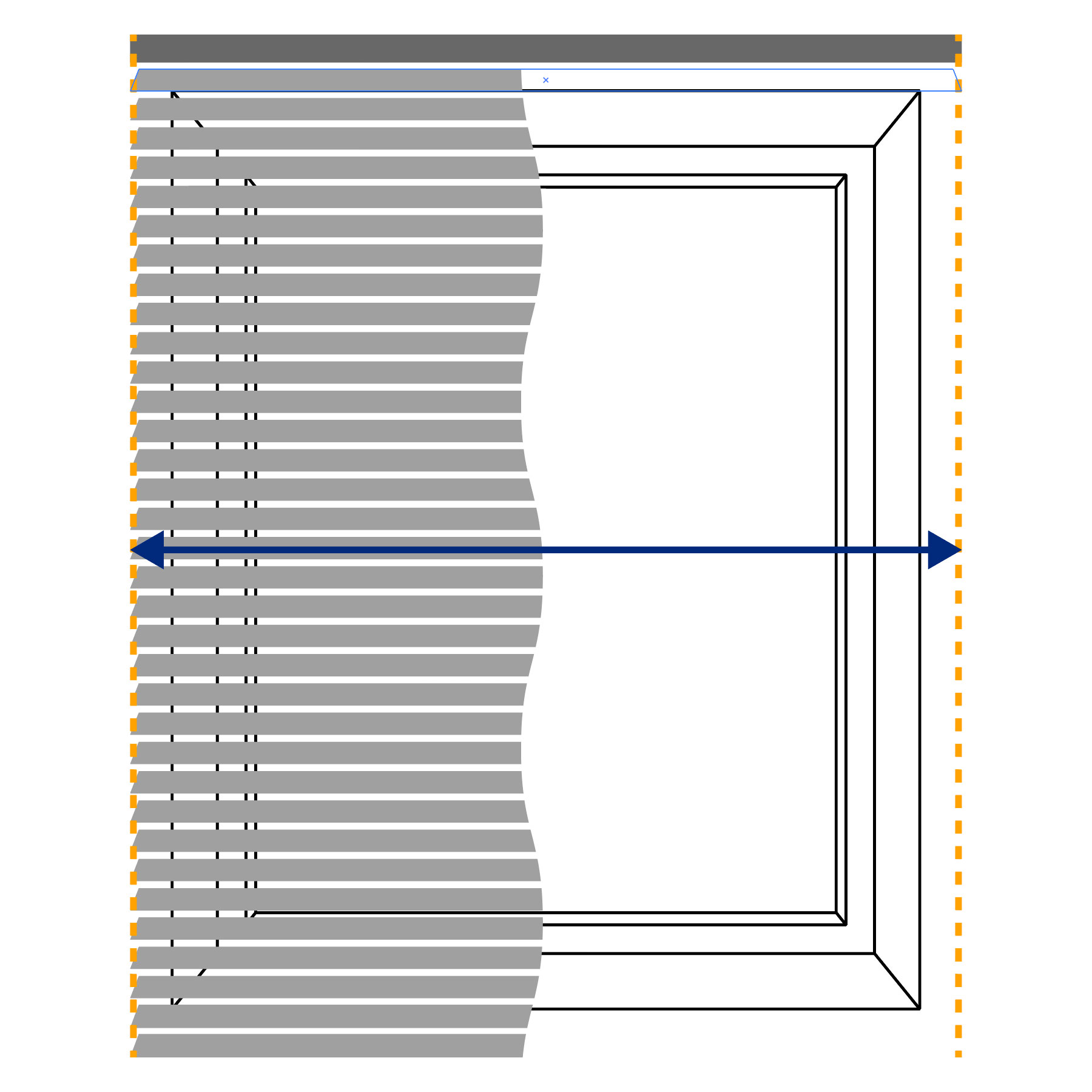 Measuring the exact width you would like the blind to cover, with overlap each side.