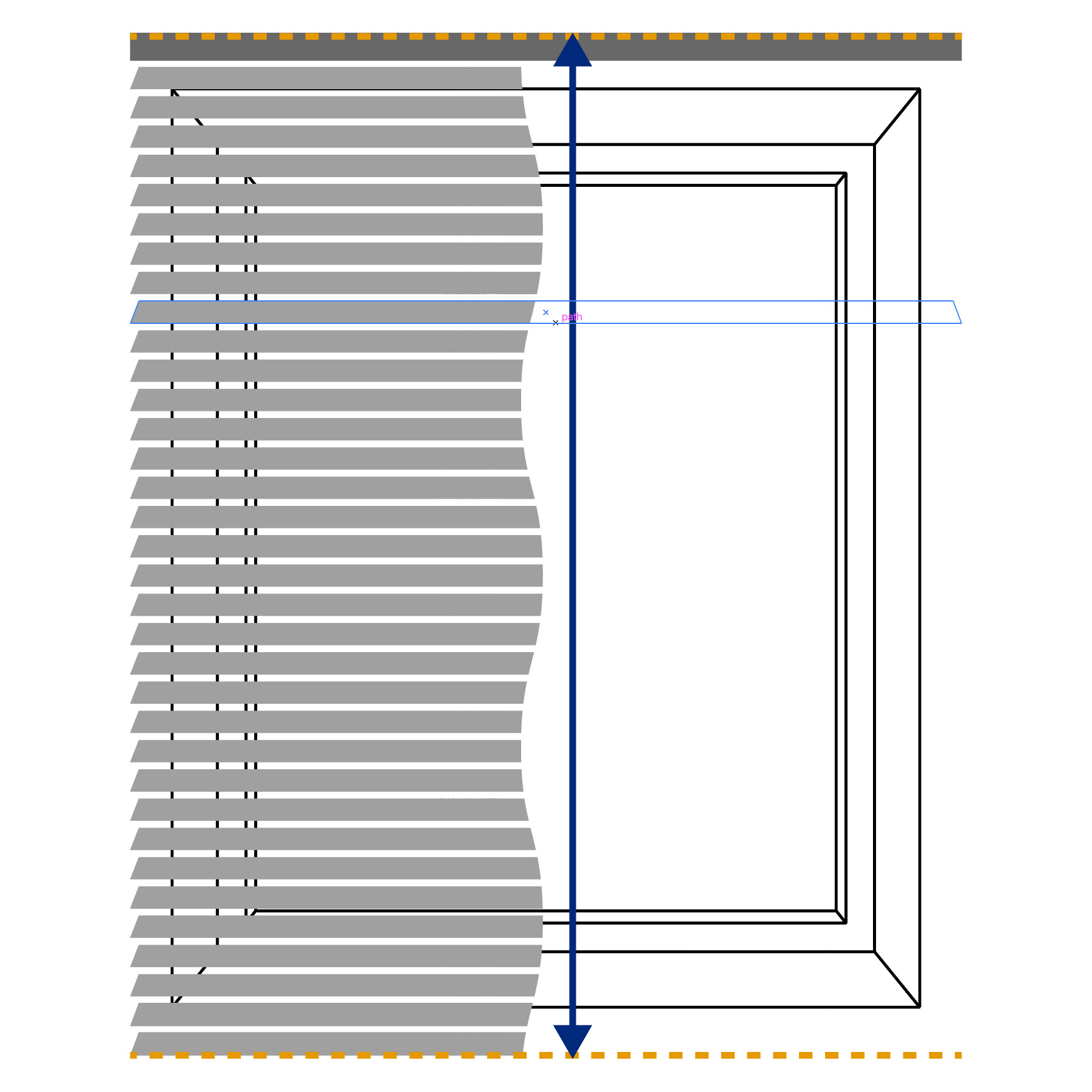 Measuring the exact height you would like the blind to cover, with overlap top and bottom.